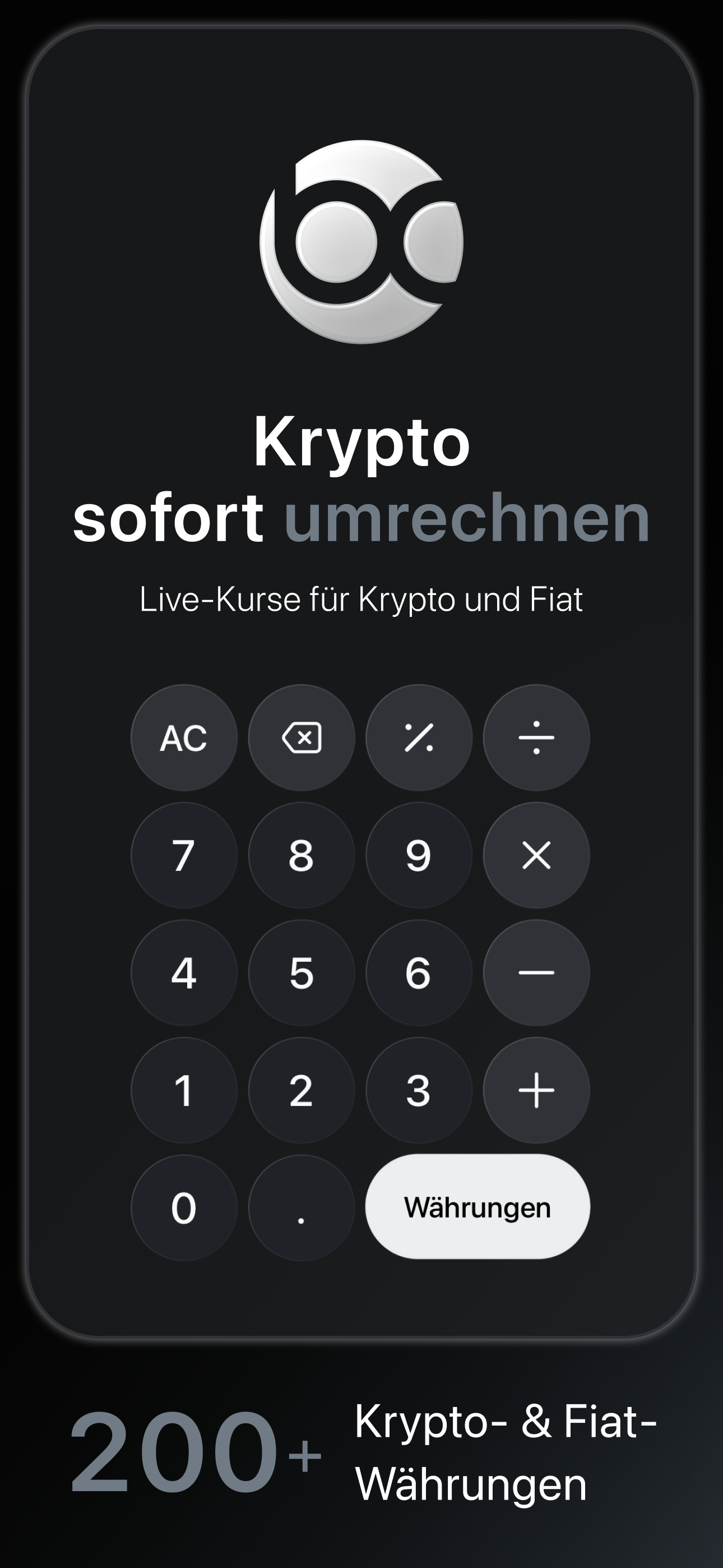 Bitcalc – Kryptowährungen sofort umrechnen, Live-Kurse für Krypto und Fiat