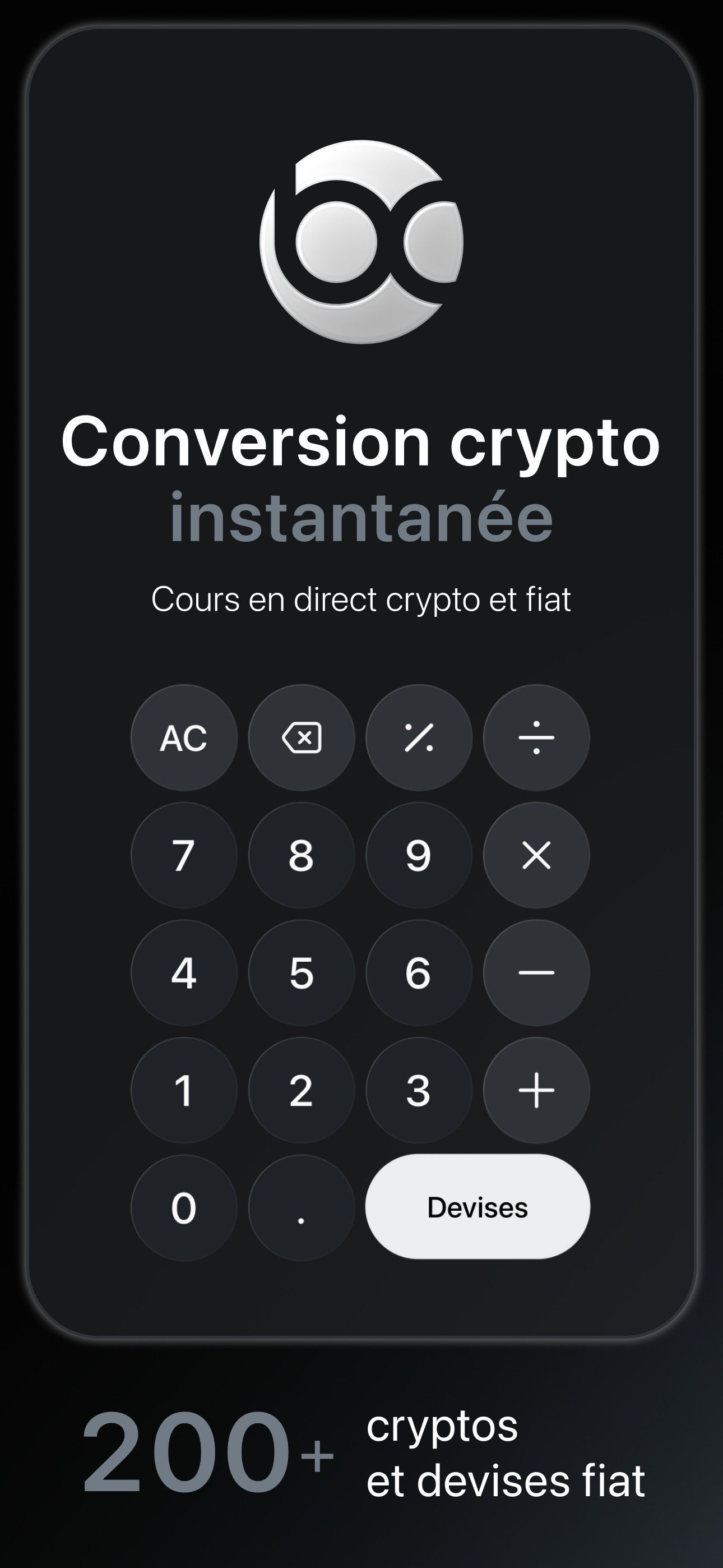 Bitcalc — convertissez vos cryptos instantanément avec des taux en temps réel