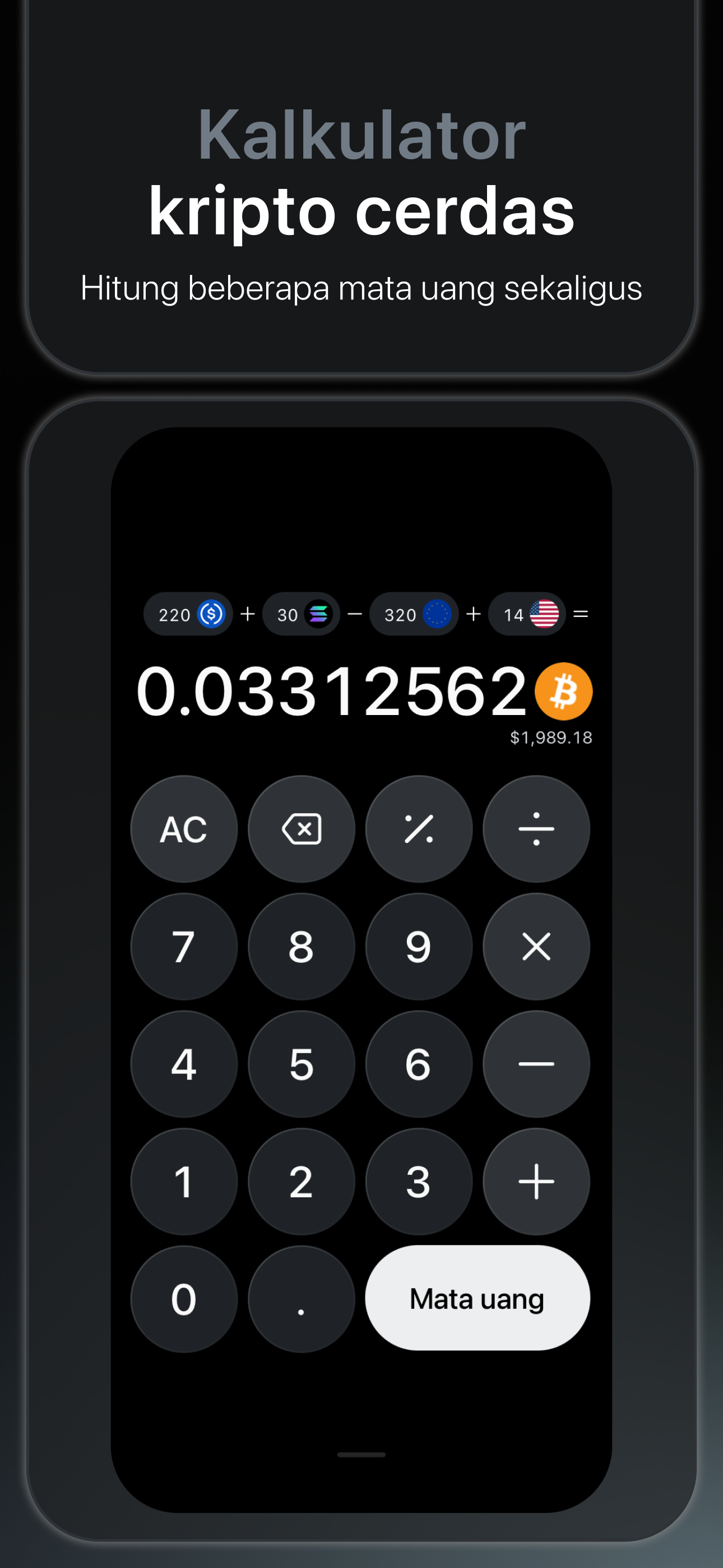 Bitcalc — kalkulator kripto pintar untuk menghitung banyak mata uang sekaligus